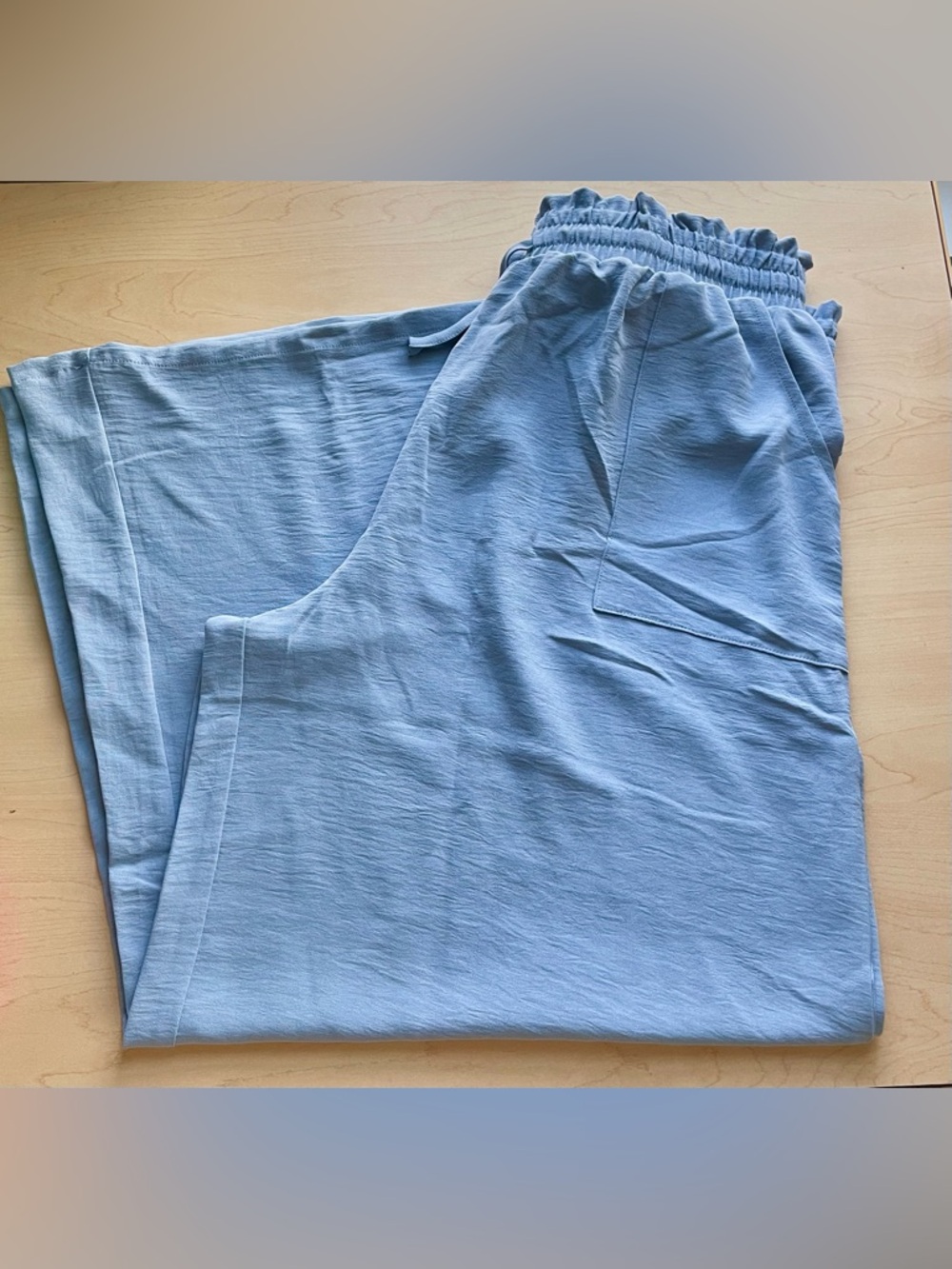 Light blue wide leg pants